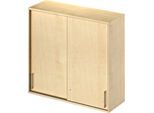 Schäfer Shop Genius Aufsatz-Schiebetürenschrank TETRIS WOOD, 3 OH, B 1200 mm, Ahorn-Dekor
