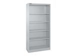 Schäfer Shop Select Stahlregal MS iCONOMY, 5 Ordnerhöhen, B 800 x T 400 x H 1935 mm, weißaluminium RAL 9006