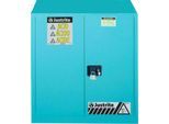 Justrite FM-Chemikalienschrank Classic Sure-Grip® EX, für Ätzmittel, bis 114 Liter, manuell schließende Türen, blau