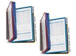Durable Metall-Wandhalter, mit Sichttafeln, farbig sortiert, 2er Set