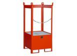 Fass-Stapelpalette Bauer FSP-1, seitlich offen, Kap. 1 x 200 l Fass, rot