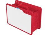 PLAYROOM Moderationskoffer PLAYBOARD Toolbox, integriertes Whiteboard, weiß, Recycling-PET-Rahmen rot, B 420 x T 180 x H 280 mm