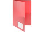 Angebotsmappe FolderSys, A4, 4 Taschen, Visitenkartentasche, Polypropylen, rot, 10 Stück
