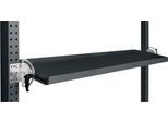 Manuflex Neigbare Ablagekonsole, für Reihe Universal oder Profi, Nutztiefe 195 mm, für Tischbreite 1500 mm, anthrazit