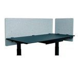 Schreibtisch-Trennwand Luxor, für Plattenstärke bis 40 mm, Klammerbefestigung, B 1600 x T 20 x H 600 mm, ca. 9 kg, recycelte Materialien, hellgrau