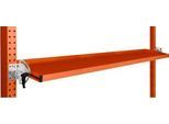 Manuflex Neigbare Ablagekonsole, für Reihe Universal oder Profi, Nutztiefe 195 mm, für Tischbreite 1750 mm, rotorange