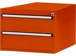 Manuflex Schubladen-Unterbauten, für Werkbank Profi Tiefe 700 mm, rotorange