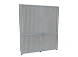 Rollladenschrank, 5 OH, 2teilig, mit Mitteltrennwand, B 1600 mm, lichtgrau