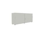Schiebetürenschrank, B 1600 mm, 2 OH, silber