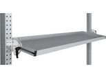 Manuflex Neigbare Ablagekonsole, für Reihe Universal oder Profi, Nutztiefe 345 mm, für Tischbreite 1500 mm, alusilber