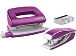 Heftgerät + Locher WOW 5561 SET, violett
