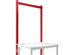 Aufbauportal, Grundtisch SPEZIAL Arbeitstisch-/Werkbanksystem UNIVERSAL/PROFI, 1250 mm, rubinrot