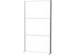 MAUL Stellwandsystem MAULconnecto, 3 Whiteboard-Steckmodule, Klettverbindung, H 1800 x B 1000 mm, silber