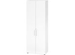 Schränke Breno, 6 OH, abschließbar, 28 kg je Boden, B 800 x T 420 x H 2156 mm, weiß/weiß