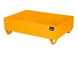 Stahl-Auffangwanne ohne Gitterrost, 1200 x 800 mm, orange RAL 2000