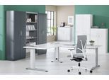 Büroschrank, 5 OH, abschließbar, mit aufliegenden Türen, B 800 mm, Verkehrsweiß
