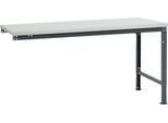 Manuflex Ansatztisch UNIVERSAL Spezial, Tischplatte Melamin, 1750x1000, anthrazit