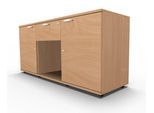 Schäfer Shop Select Sideboard, 2 Türen + Schub, abschließbar, Spanplatte, B 1500 x T 420 x H 663 mm, Buche