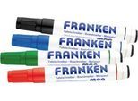 Franken Kombimarker Magwrite Z1703, 4 Stück, farblich sortiert, magnetisch, inkl. Schwamm