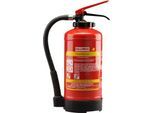 Gloria Fettbrand-Aufladelöscher FA3EASY, 3 Liter, 30 Sek. Spritzdauer, frostsicher bis -5 °C, mit Wandhalterung, Fußring, rot