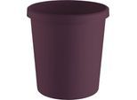 Papierkorb Helit The Green German, Volumen 18 l, umlaufender Griffrand, Recyclingkunststoff, Ø 315 x H 331 mm, rot