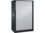 Rollladenschrank ASISTO C 3000, 3 Ordnerhöhen, B 800 mm, anthrazit/alusilber