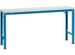 Manuflex Grundtisch UNIVERSAL Spezial, 1750 x 800 mm, Melamin lichtgrau, lichtblau