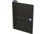Oxford Office-Collegeblock, DIN A4+, 70 Blatt kariert, 5er Pack, schwarz