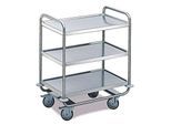 Tischwagen für Labor und Produktion, 3 Etagen, 800 x 500 mm