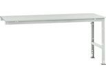 Manuflex Ansatztisch UNIVERSAL Standard, Tischplatte Kunststoff, 2000x1000, lichtgrau