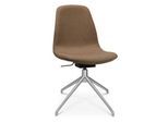 Konferenzsessel Topstar Sitness Life 1.1, dreh-/sitzhöhenverstellbar, ohne Armlehnen, B 460 x T 390 x H 450-480 mm, 4-Fußgestell, Alu matt & Stoff, h.braun