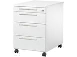 Schäfer Shop Select Rollcontainer Start Off 1233, 3 Schübe, Utensilienauszug, B 432 x T 580 x H 595 mm, weiß/weiß