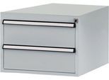 Manuflex Schubladen-Unterbauten, für Werkbank Profi Tiefe 700 mm, alusilber