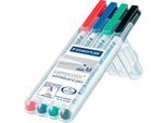 STAEDTLER Whiteboardmarker Lumocolor®, farbsortiert, Rundspitze: 1 mm, 4er Set