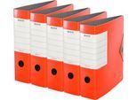 LEITZ® Qualitätsordner SOLID, DIN A4, Rückenbreite 82 mm, 5 Stück, hellrot