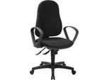 Topstar Bürostuhl SUPPORT SY, Armlehnen, Synchronmechanik, Bandscheibensitz, nachhaltig, Recycling-Kunststoff, schwarz