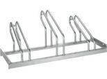 Bügelparker, 1-seitig, für Reifen bis B 55 mm, B 1050 x T 540 x H 500 mm, Stahl feuerverzinkt, 3 Einstellplätze, montiert