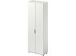 Schäfer Shop Genius Garderobenschrank TETRIS WOOD, 6 OH, H 2270 mm, Höhe inkl. Gleiter, lichtgrau