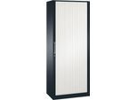 Rollladenschrank ASISTO C 3000, 5 Ordnerhöhen, B 800 mm, anthrazit/weiß