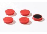 Haftmagnete, Ø 30 mm, Haftkraft ca. 700 g, 5 Stück, rot