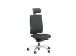 Steifensand Bürostuhl CETO CT2450, Synchronmechanik, ohne Armlehnen, Membransitz, mit Nackenstütze, grau