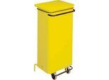 Abfallbehälter Conticolor, mit Pedal, Inhalt 110 Liter, gelb