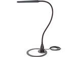 LED-Tischleute Bauer & Böcker Comet, 10 W, 960 lm, 2700-5500 K, dimmbar, neigbar, Gestensteuerung, L 750 mm, Aluminium, schwarz-schwarz