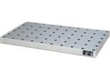 Bauer Kleingebindewanne KGW 3/M V4A, mit Lochblechrost, L 1000 x B 600 x H 70 mm, 30 L, 150 kg, Edelstahl 1.4571, Silberfarben
