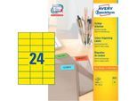 Avery Zweckform Etiketten 3451, 70 x 37 mm, 2400 Stück, gelb