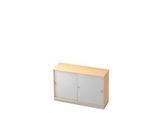Schiebetürenschrank, 2 OH, B 1200 x T 400 mm, Ahorn-Dekor/silber