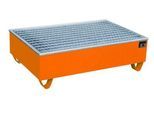 Auffangwanne BAUER AW-2/PE mit Gitterrost, 210 l, B 1215 x T 815 x H 365 mm, orange