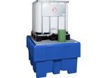 IBC Station PE Stellfl., mit Gitterrost verzinkt 1280x1660x860 mm