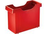 Hängemappenbox Leitz Uni-Box Plus 1908, DIN A4, für ca. 20 Hängemappen, Griffmulden, rot