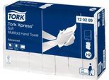 Tork® Multifold-Handtücher Xpress 120389, 2-lagig, Multifold-Handtuchsystem H2, L 260 x B 210 mm, 21 Pack á 180 Stück (3780 Tücher), weiß